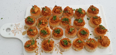 Butter Chicken Christmas Vol au Vents