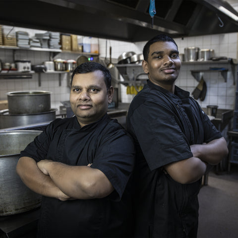 Chef Uma and son Dinesh